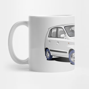 Hyundai Amica small car in white Mug